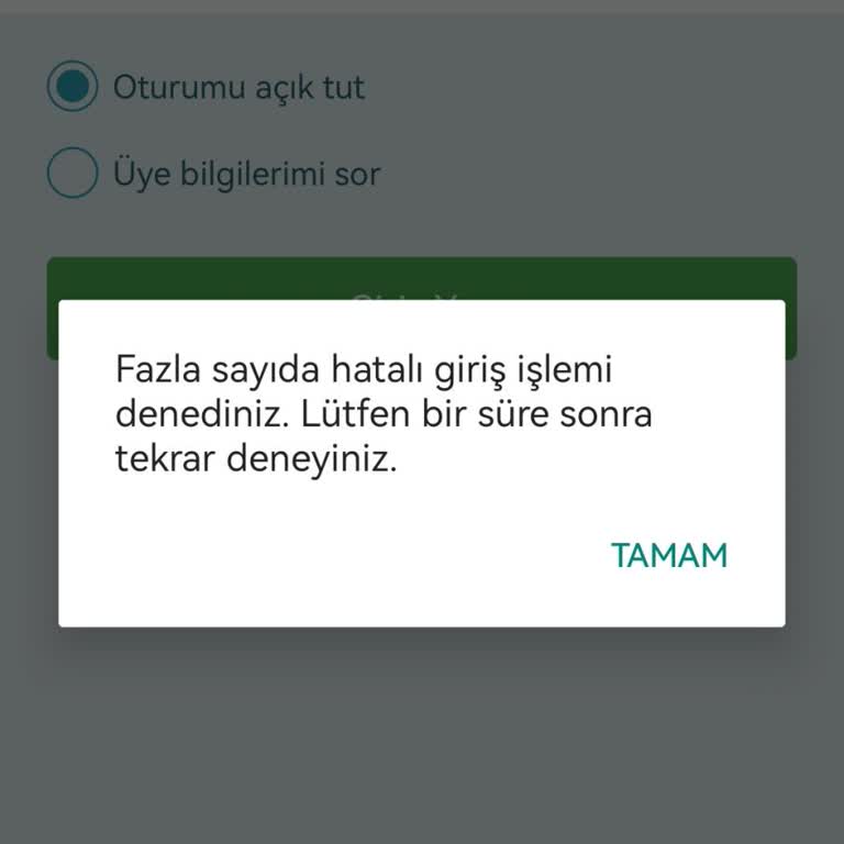 Nesine.com Fazla Sayıda Hatalı Giriş İşlemi Sorunu