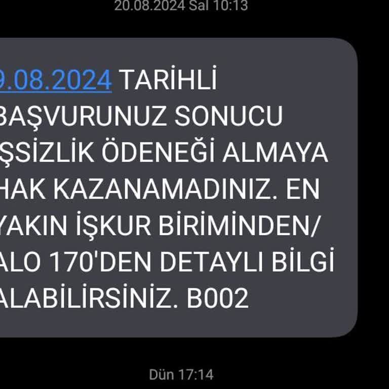 Haklı Sebeple Çıktım Kanıtlarını İŞKUR'a Verdim Red Mesajı Geldi