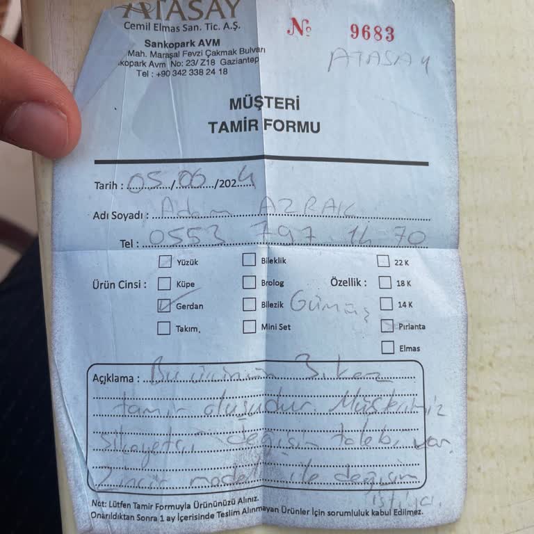 Atasay Dan Alıp Kullanamadığım Ürün Mağduriyetim