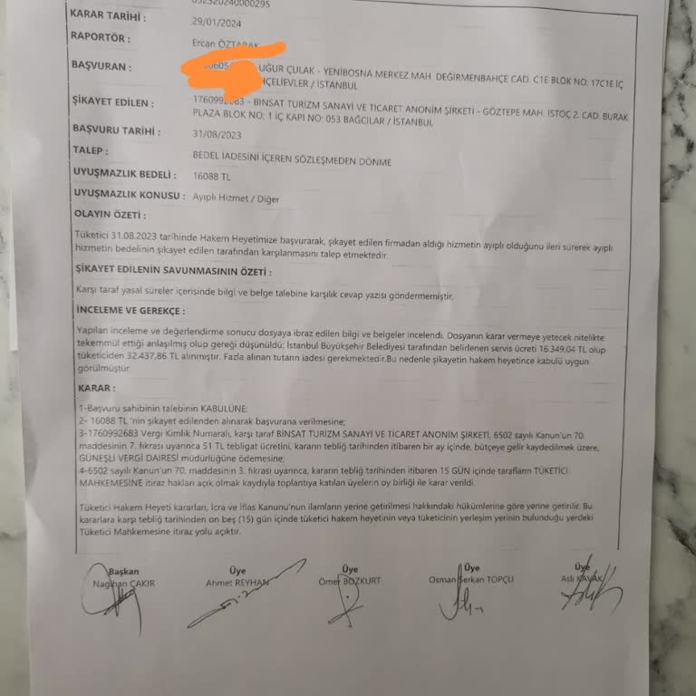 Doğa Koleji Ve Binsat Holdinge Denetim Ve Yaptırım Talep Ediyorum