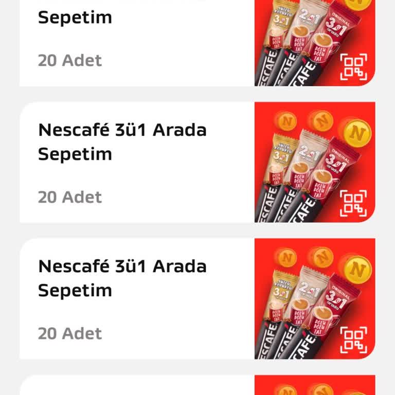 Nescafe Ne'aap Uygulaması Verilmeyen Hediye