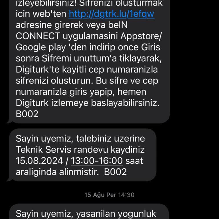 Digiturk Servis Kayıt Uzatması