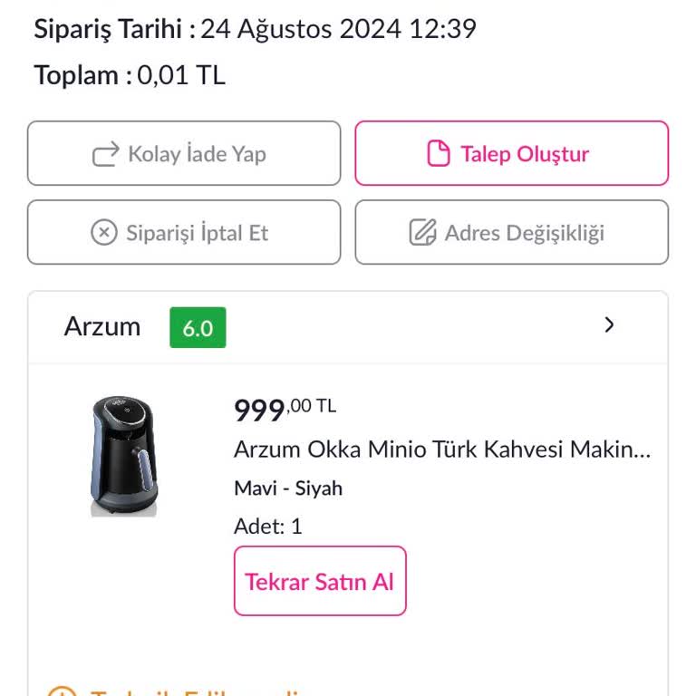 Pazarama Kahve Makinesi Mağduriyeti!