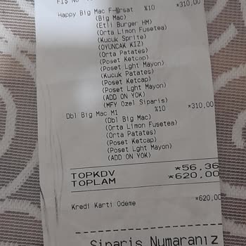 McDonald's Çekmeköy Eltes Gold AVM Sipariş Umursamazlığı