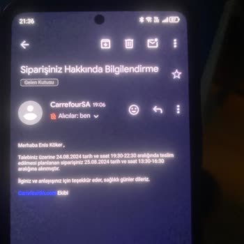 Carrefour SA Eksik Parçalı Ürün Ve Teslimat Sorunu