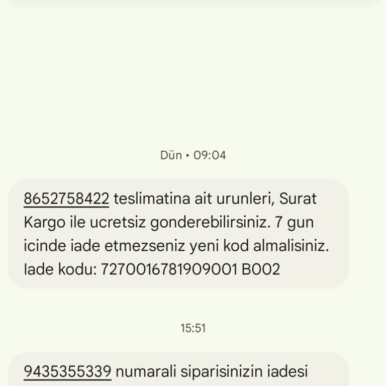 Sürat Kargo Ürünü Teslim Bile Etmeden Geri İade Oluşturdular