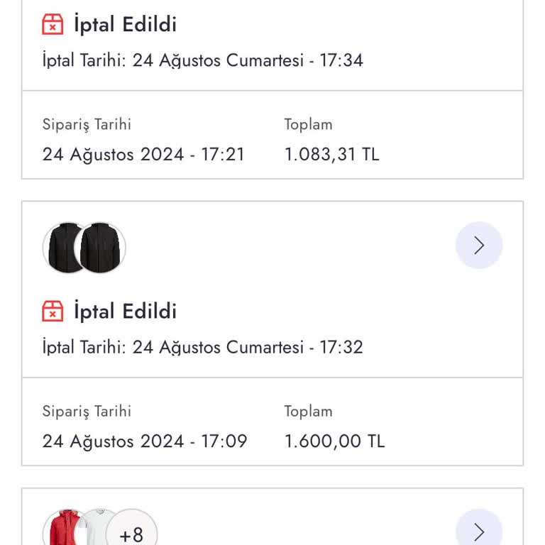 Boyner'in Kafasına Göre Siparişi İptal Etmesi