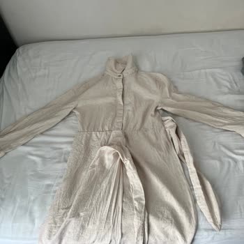 Quqa Official Keten Kumaşlı Elbisemi Yıkadığımda Küçüldü