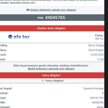 Efetur Ve Obilet Firmalarından Bilet Alırken Yaşanan Sorunlar