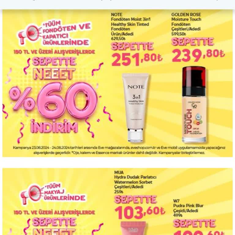 Eve Shop Söylenen %60 İndirimi Her Ürüne Uygulamıyor