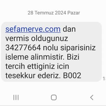 Sefamerve Den Alınan Ürünün Teslim Edilmemesi