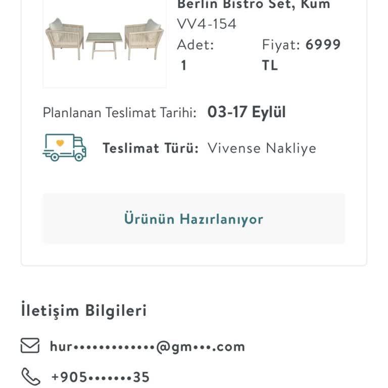 Vivense'nin Kurumsalını İptale Kadar. İade De Ortada Yoklar.