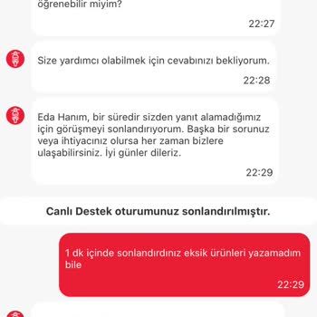 Tıkla Gelsin Popeyes Eksik Ürün Kaynaklı Mağduriyet