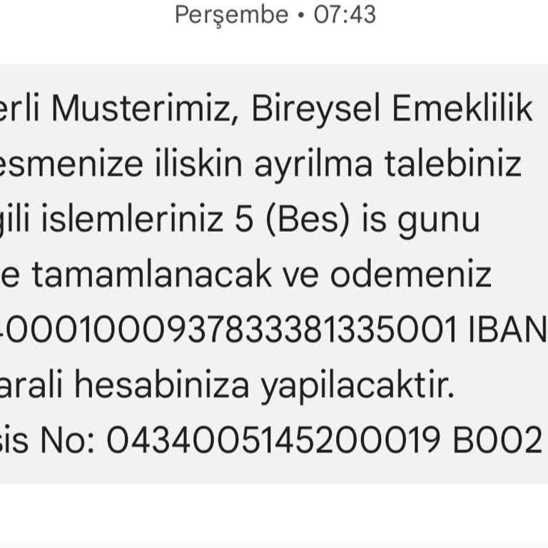 BES İptali Türkiye Sigorta Emeklilik