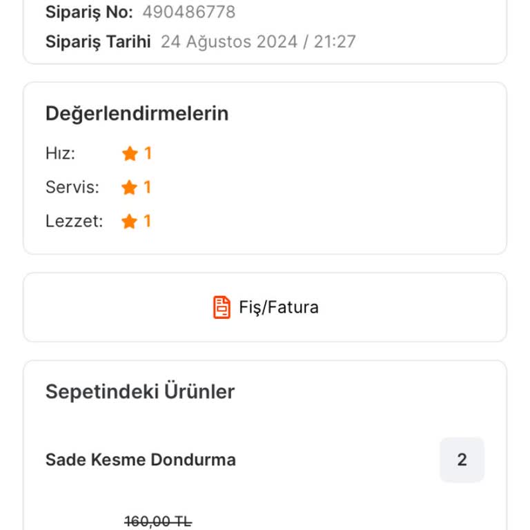 Migros Yemek Siparişim Teslim Edilmedi