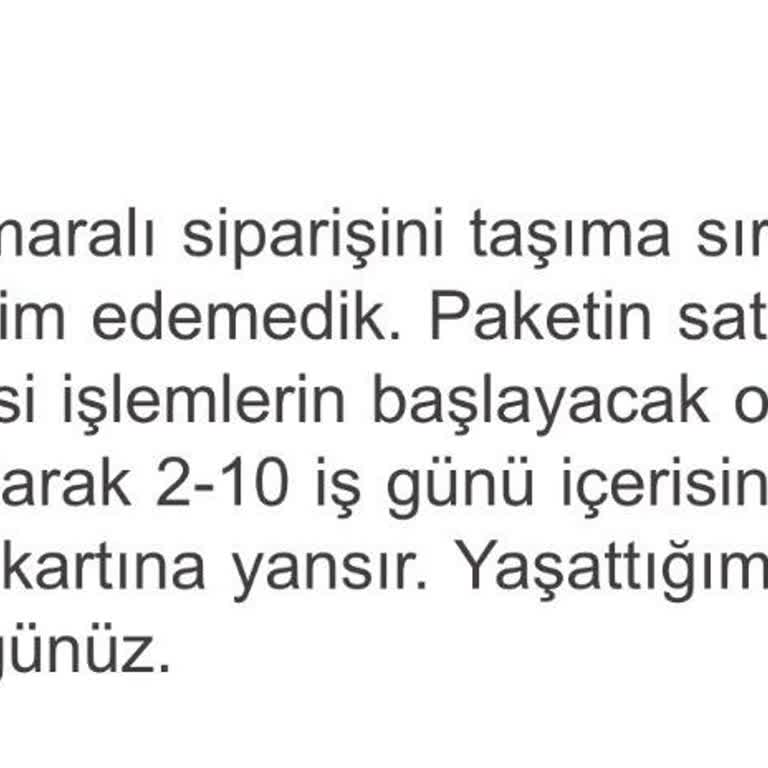 Trendyol Express Kargo Teslimat Sorunları
