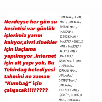 Tekirdağ Büyükşehir Belediyesi Tekirdağ B. Belediyesini Zahmet Olmazsa Göreve Davet Ediyorum.