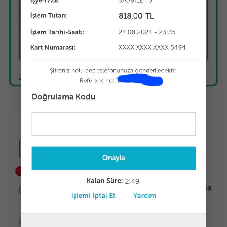 Ziraat Bankası Ödeme Doğrulama Kodu Gelmiyor
