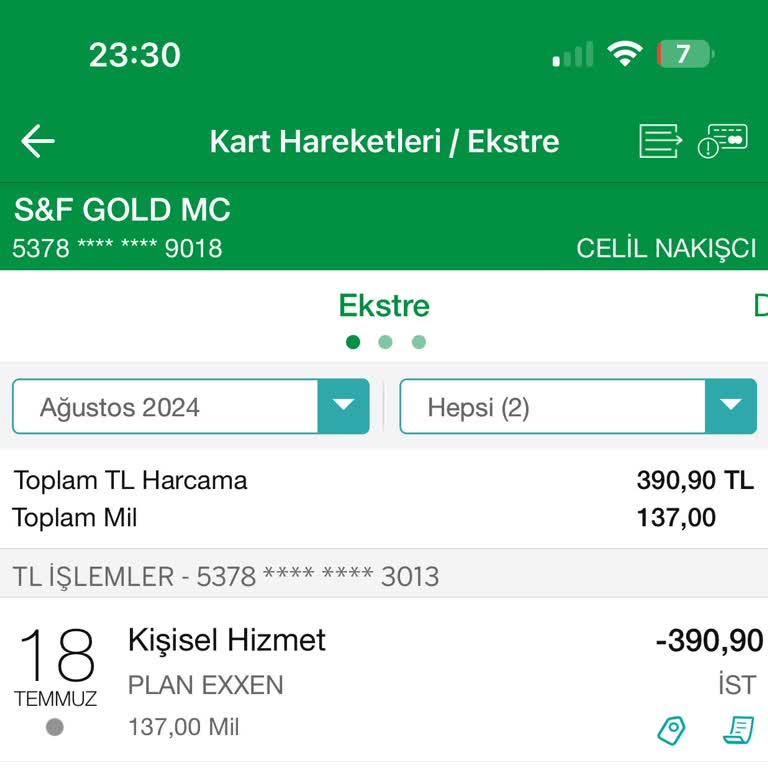 Exxen Habersiz Kullanmadığım Kartımdan Para Çekmiş
