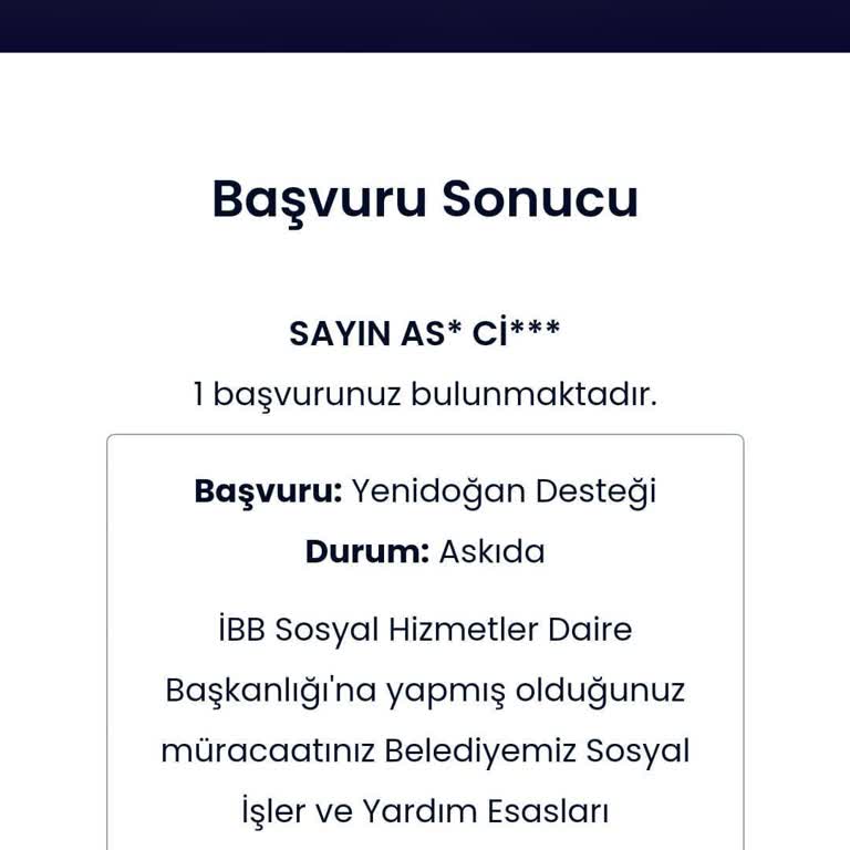 İBB Yenidoğan Destek Paketi Askıda