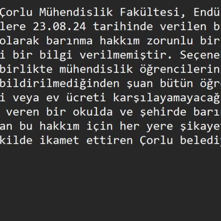 Gençlik ve Spor Bakanlığı Çorlu Kız Yurdu