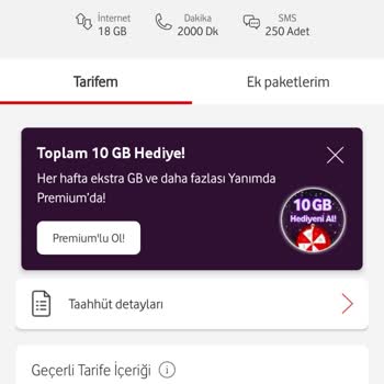 Vodafone Red'li 18 GB Tarifesinde Gizli Ücret Artışı