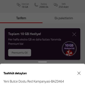 Vodafone Red'li 18 GB Tarifesinde Gizli Ücret Artışı