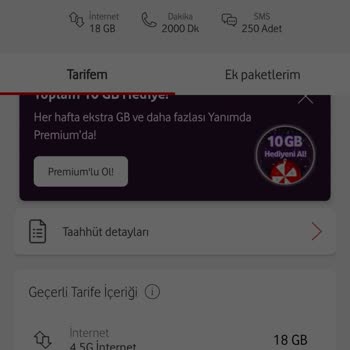 Vodafone Red'li 18 GB Tarifesinde Gizli Ücret Artışı