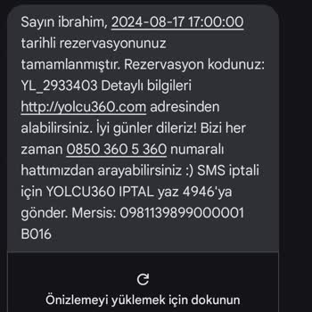 Yolcu360 Erken İade Ödemesi Yapılmıyor