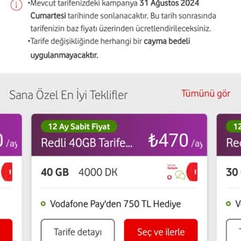 Vodafone Tarifesinde Ani Fiyat Artışı Şoku