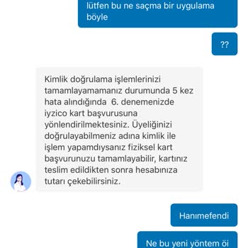 İyzico Ödeme Sistemi Ücret İadesi İçin Kredi Kartı Çıkartmamı İstiyor