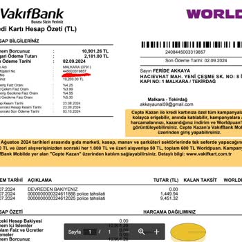 VakıfBank Sarı Panjur Sigortası Poliçesinin İptali