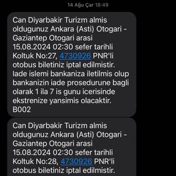 Obilet Para İadesi Gerçekleşmedi