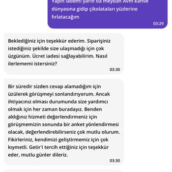 Kahve Dünyası Bozuk Ürün Ve Getir Çarşı Müşteri Hizmetleri