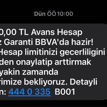 Garanti BBVA Ek Hesap Sorunu
