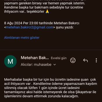 Eyobus Turizm Vize Sigortam Olmasına Rağmen Ücret İadesi Yapmadı