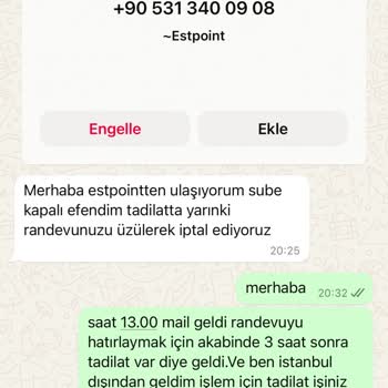 Estpoint Espoint Nişantaşı Şubesi Etik Olmayan Davranış