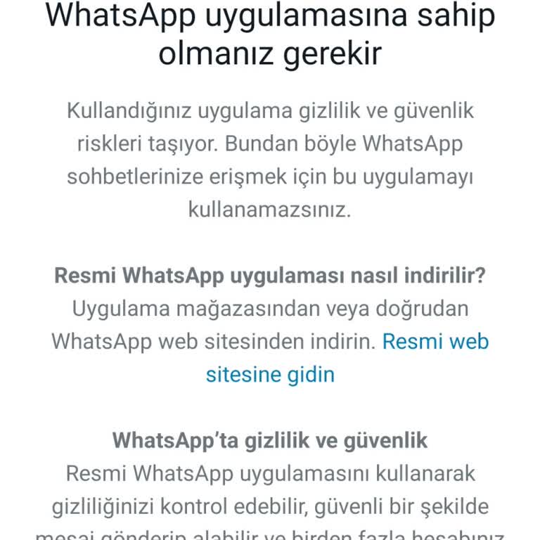 WhatsApp Giriş Sorunu