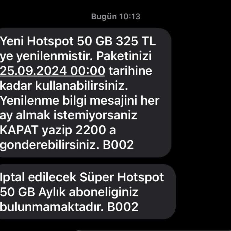 Turkcell Hotspot İptal Sorunu ve Fatura Yenileme Endişesi