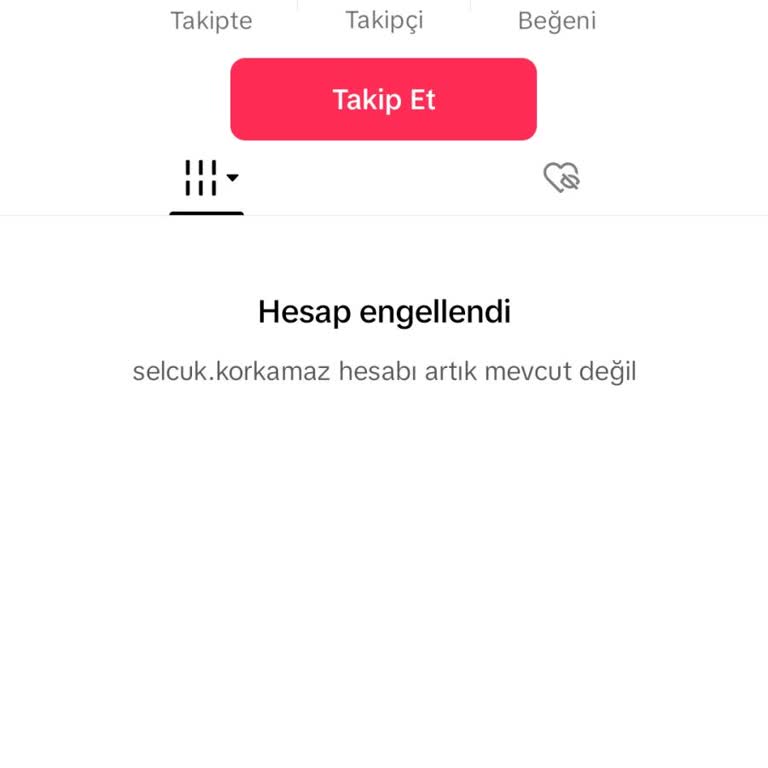 Tik Tok Engellenen Hesap