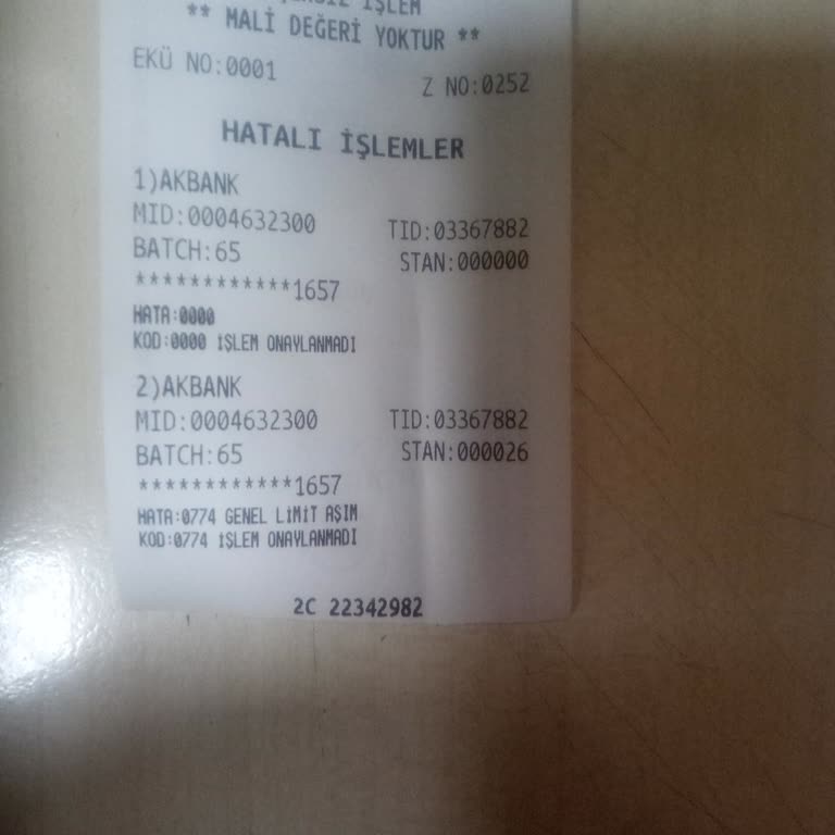 Akbank Pos Bitmeyen 0774 Çilesi