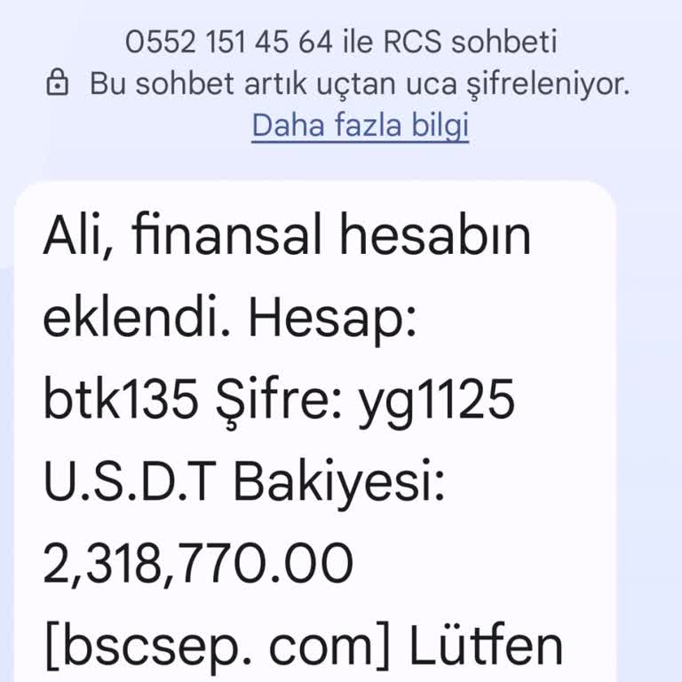 BTK (Bilgi Teknolojileri ve İletişim Kurumu) Bilinmeyen Numaradan Mesaj