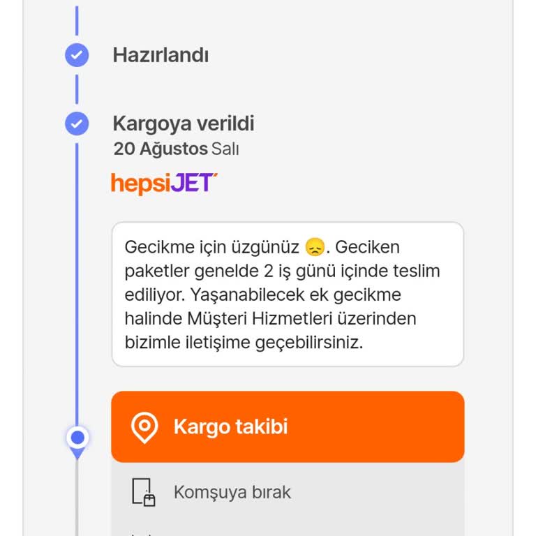 Hepsijet 1 Hafta Olan Kargomu Getirmiyor