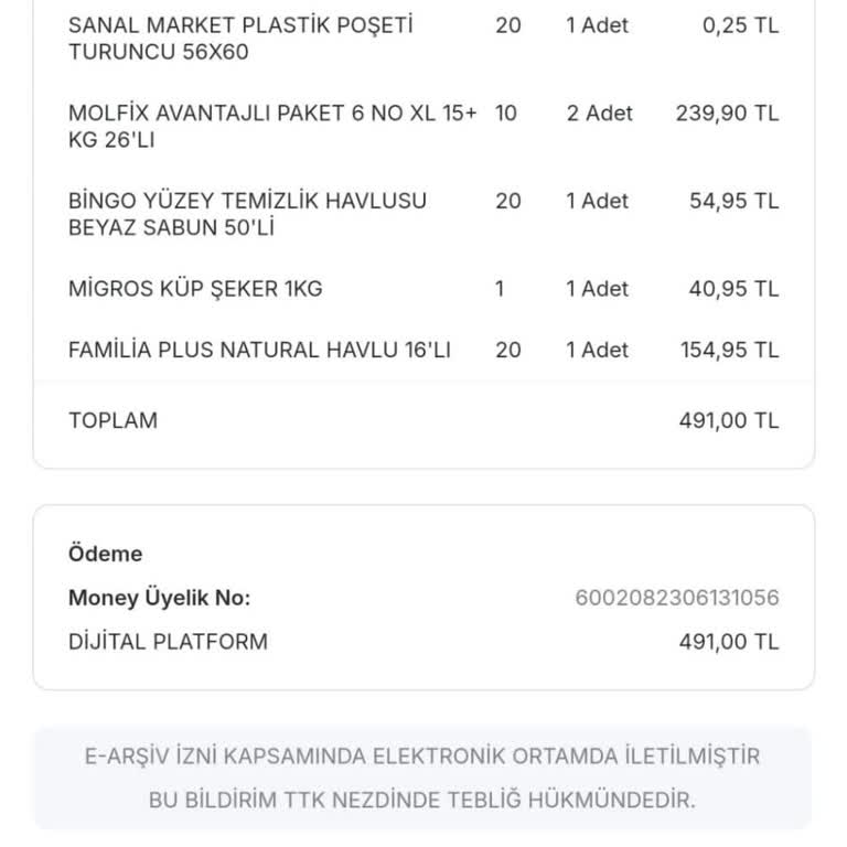 Migros Siparişim Teslim Edilmedi