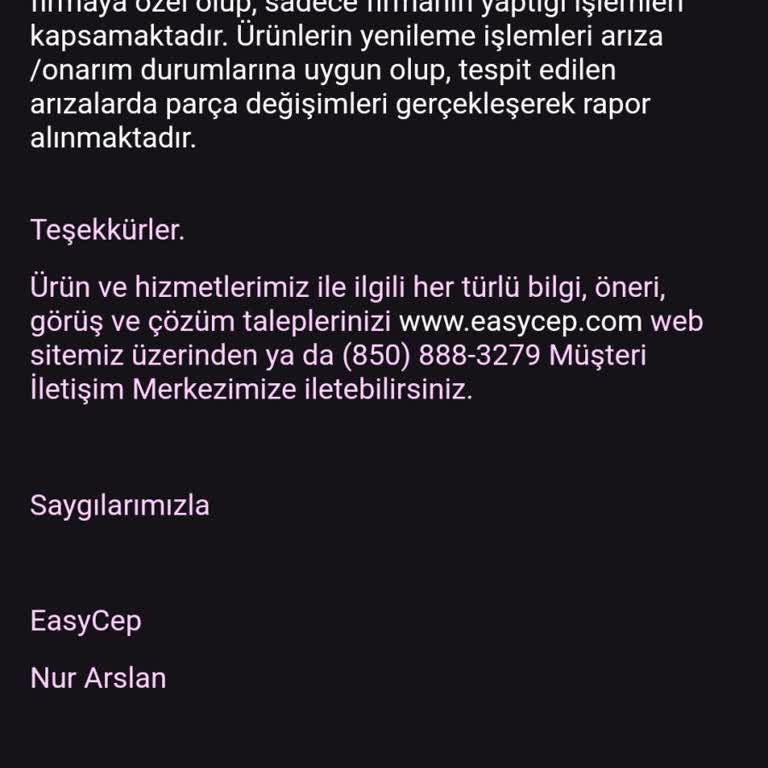 EasyCep Cihaz Geçmişini Söylemeyerek Tüketiciyi Yanıltıyor!