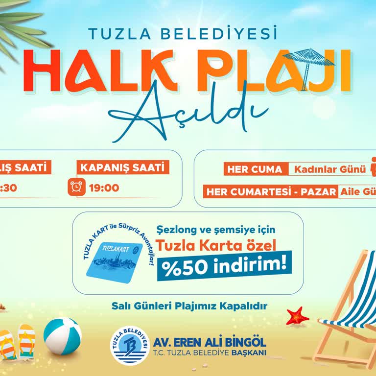 Tuzla Belediyesi Tuzla Halk Plajı Aile Günlerinde Erkek Kardeşim İle İçeri Alınmamam.