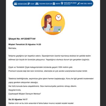 ÇiçekSepeti Görselden Farklı Ve Düşük Kaliteli Çiçek Teslimatı