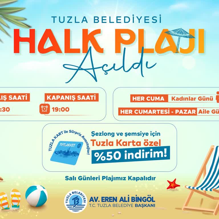 Tuzla Belediyesi Tuzla Halk Plajındaki Sıkıntı