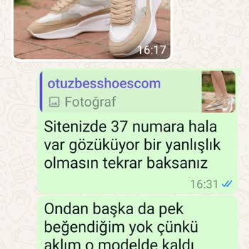 Otuzbesshoes.com Paramı Geri İstiyorum. Ürün Yok.