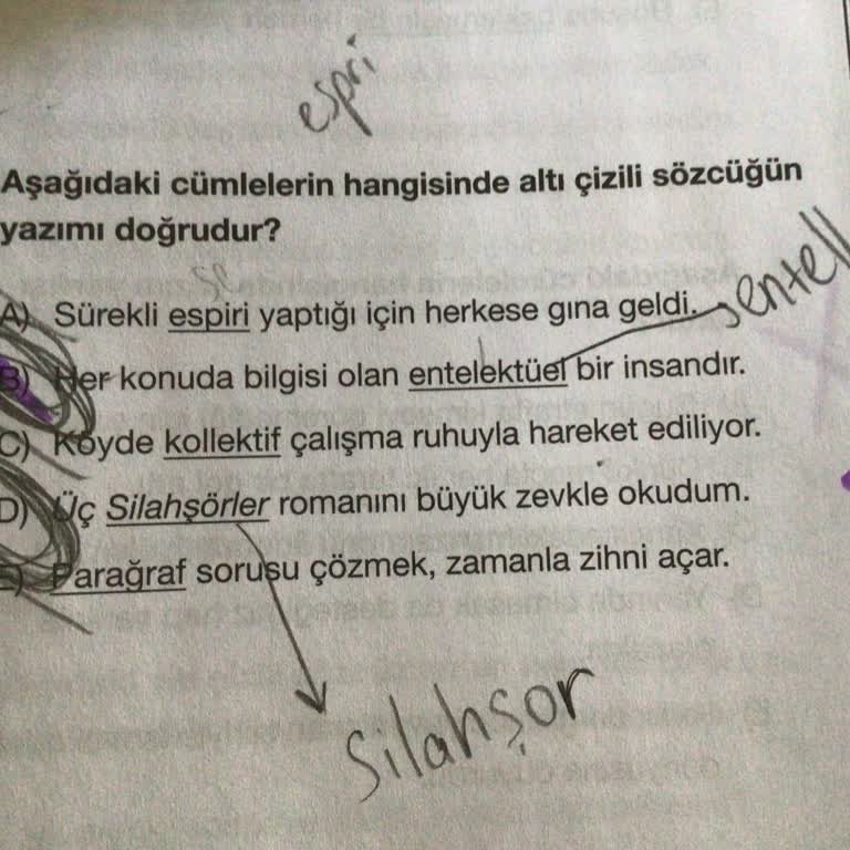 Limit Yayınları Dil Bilgisi Soru Bankası Hatalı Soru Problemi